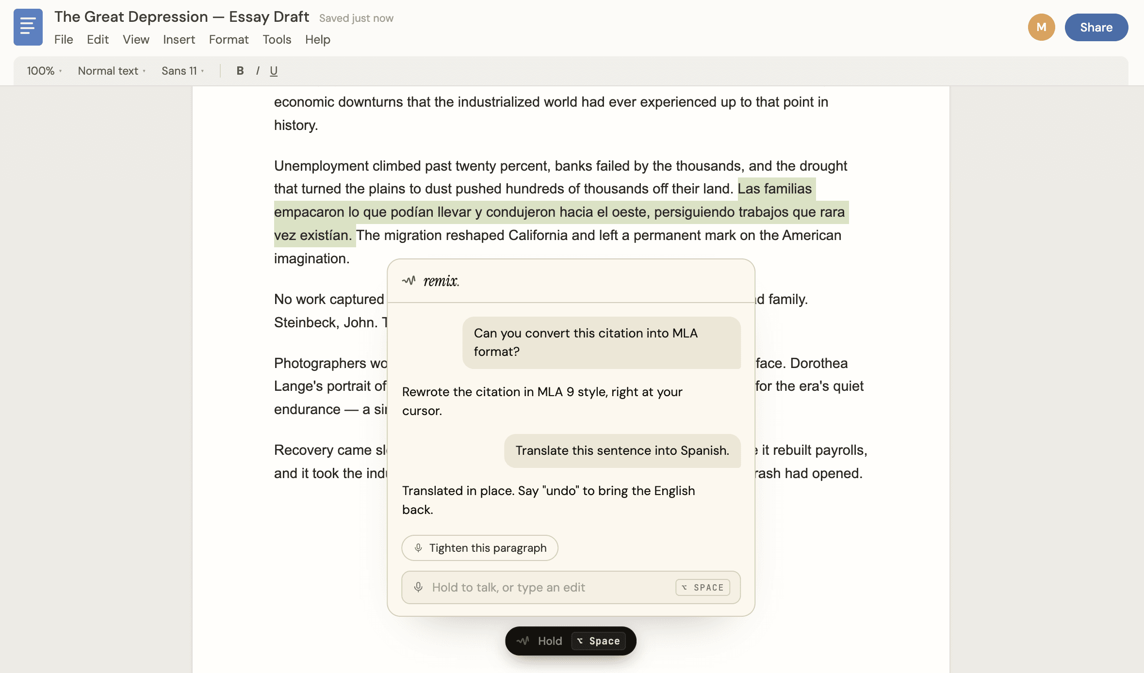 Beyond voice dictation — understanding intent and taking actions