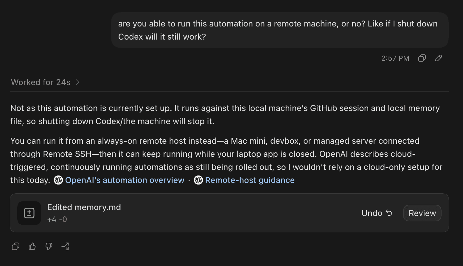 Codex can run the scrape, but only while your machine and the app stay open.