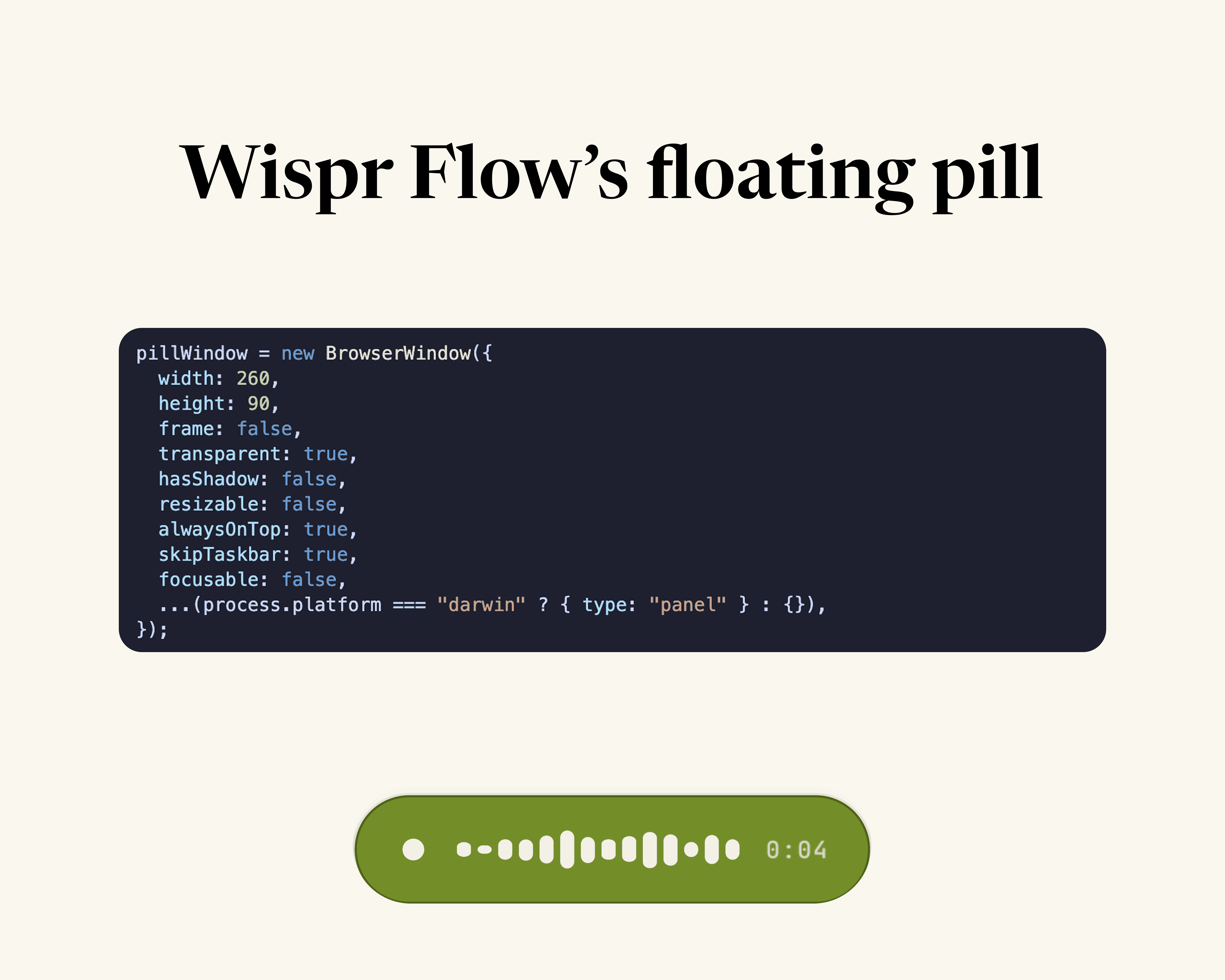 How we built Wispr Flow's floating pill